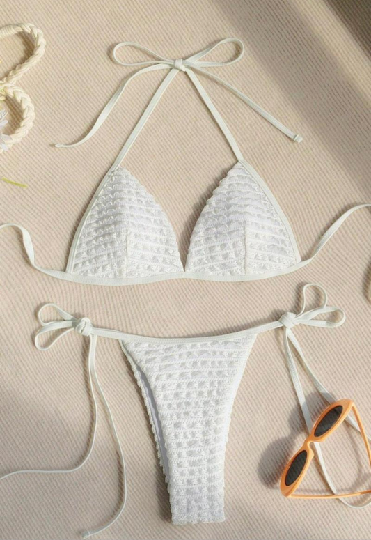 Classic White 2 Piece Swimsuit